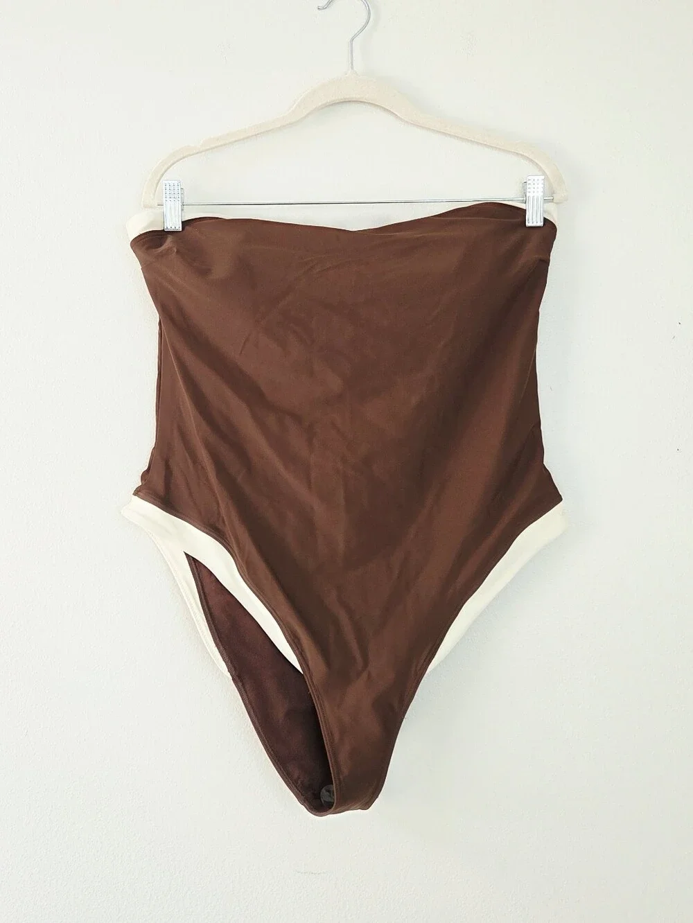 Abercrombie & Fitch A&F Marina One-Piece Swimsuit Chocolate Brown Size XL